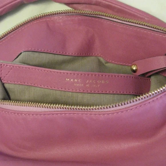 Marc Jacobs Collection 'Blake' Mauve Pink & Gold Hardware Multi-Pocket Hobo Bag